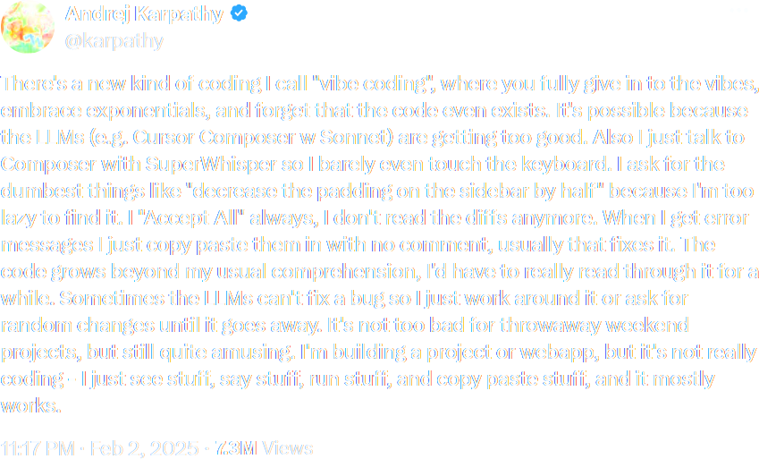 Andrew Karpathy vibe coding